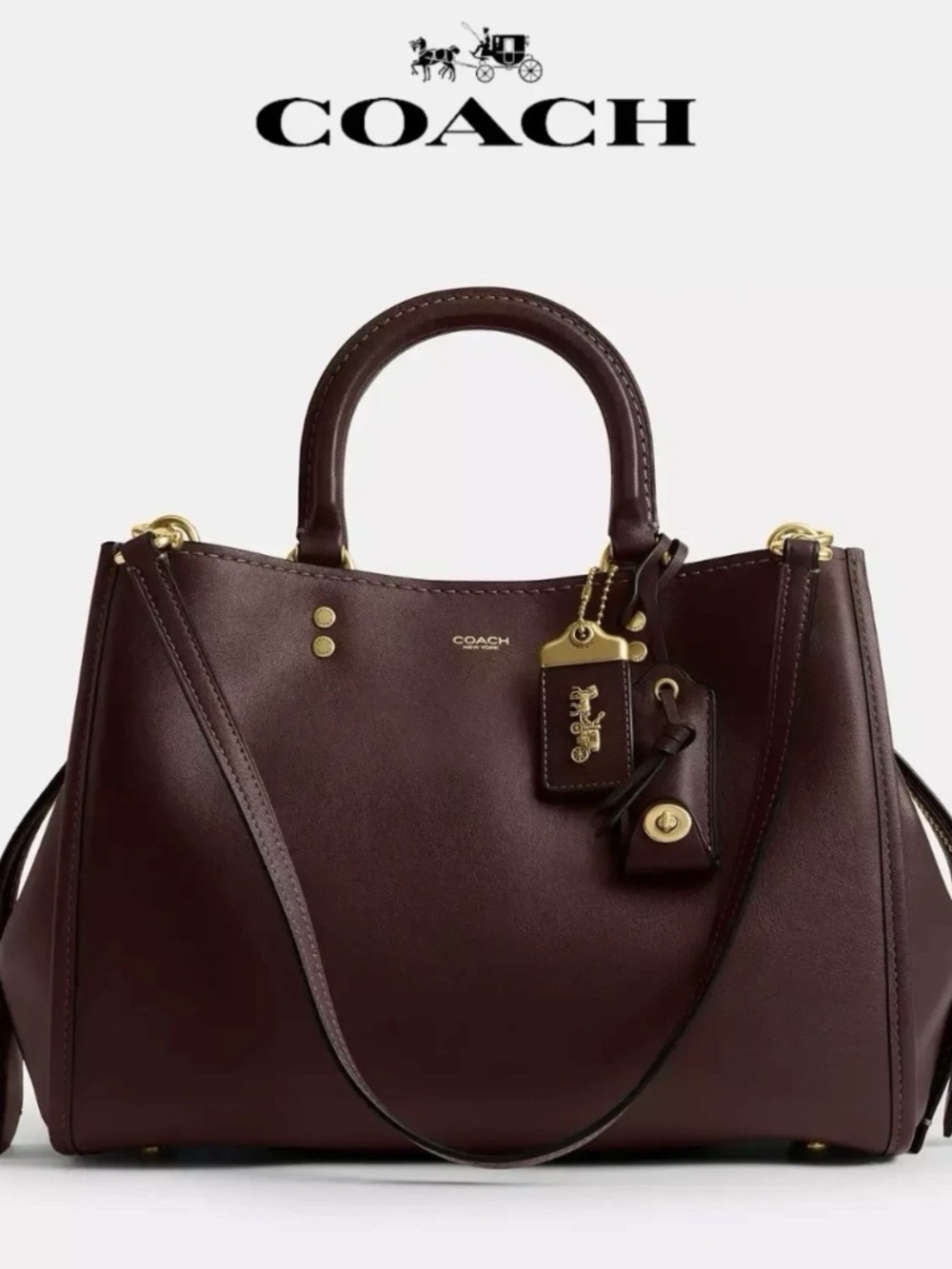 COACH Rogue Bag 31 CCX23 Brass/Maple 3WayWear Full Grain Leather FACTORY WRAPPED